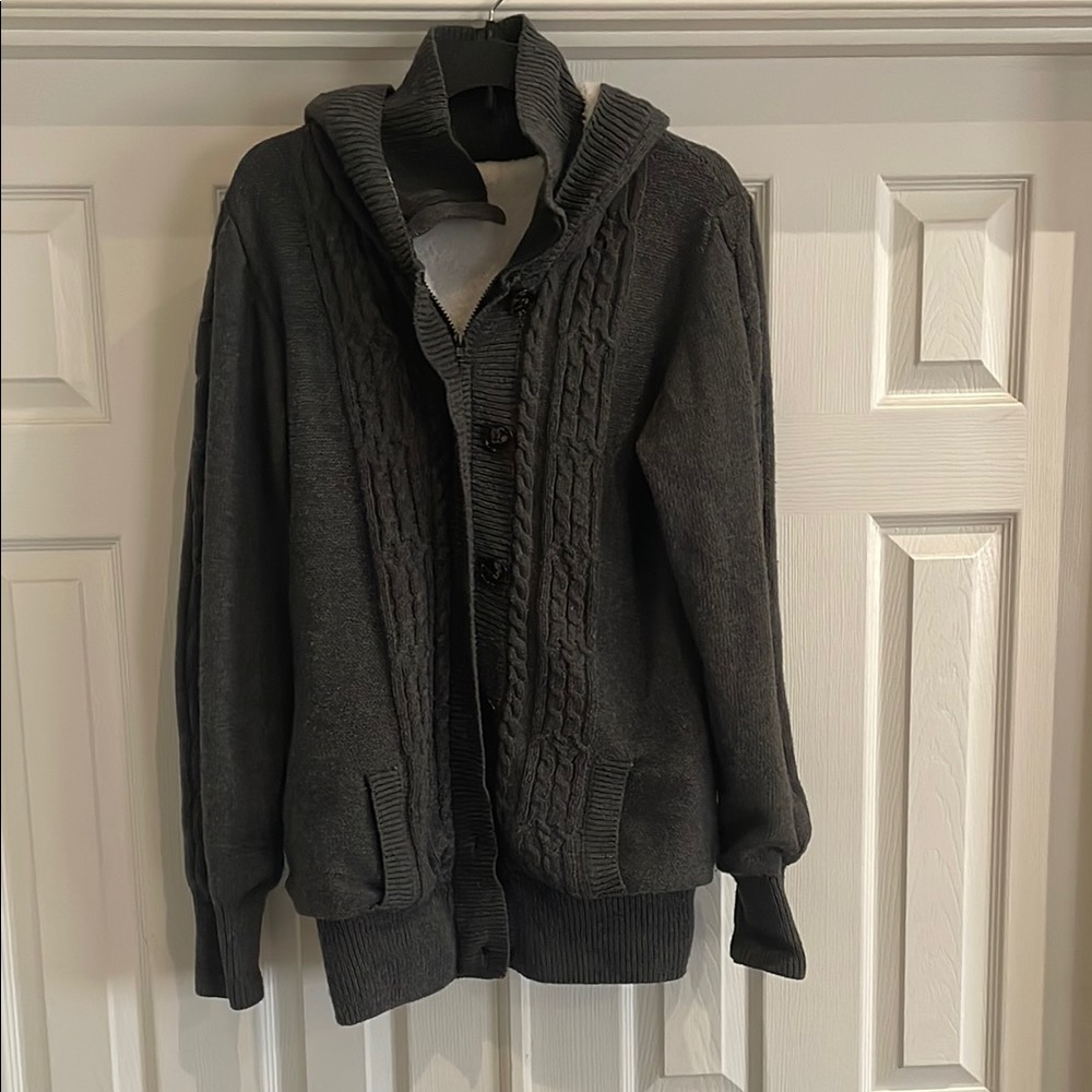 Women’s Charcoal Cable Knit Sweater